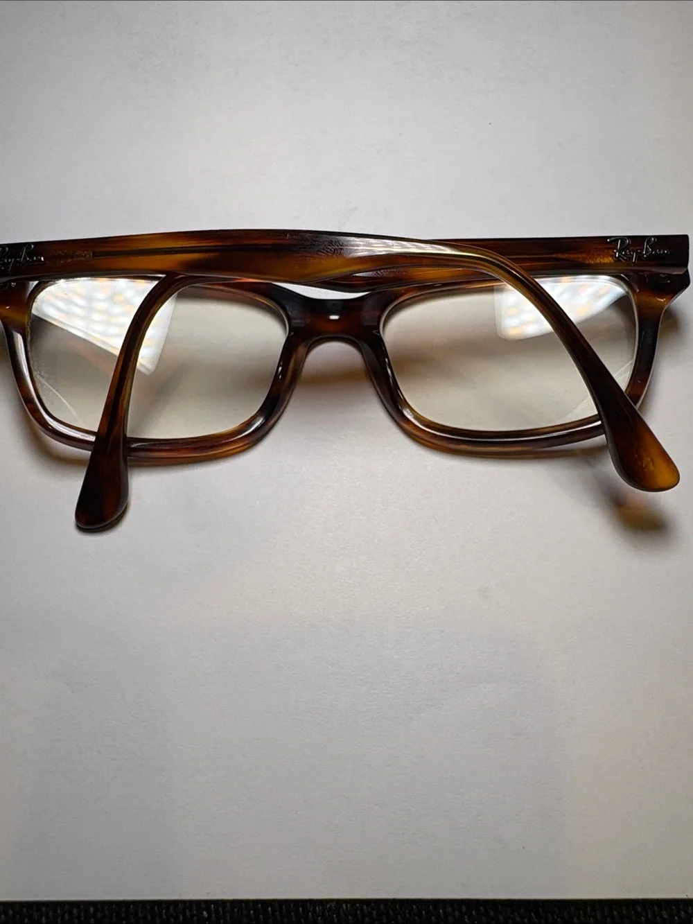 Rayban Tortoiseshell Blue Glasses - Brown Frame